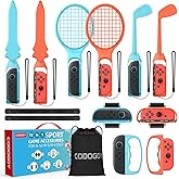 [Switch 2/1 Compatible] Switch Sports Accessories Bundle for Switch 2/1/OLED - CODOGOY Complete Family Sports Kit with Storage Bag, Exclusive Bowling Grips & 2 Player Support for Nintendo Switch Sports Games