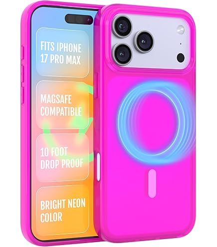 Amazon.com: FELONY CASE for iPhone 17 Pro Max - Neon Pink Silicone