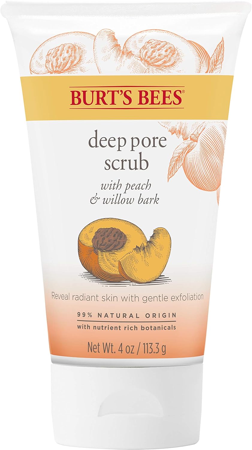 Burt's Bees Peach & Willowbark Deep Pore Scrub - 4 oz: Beauty