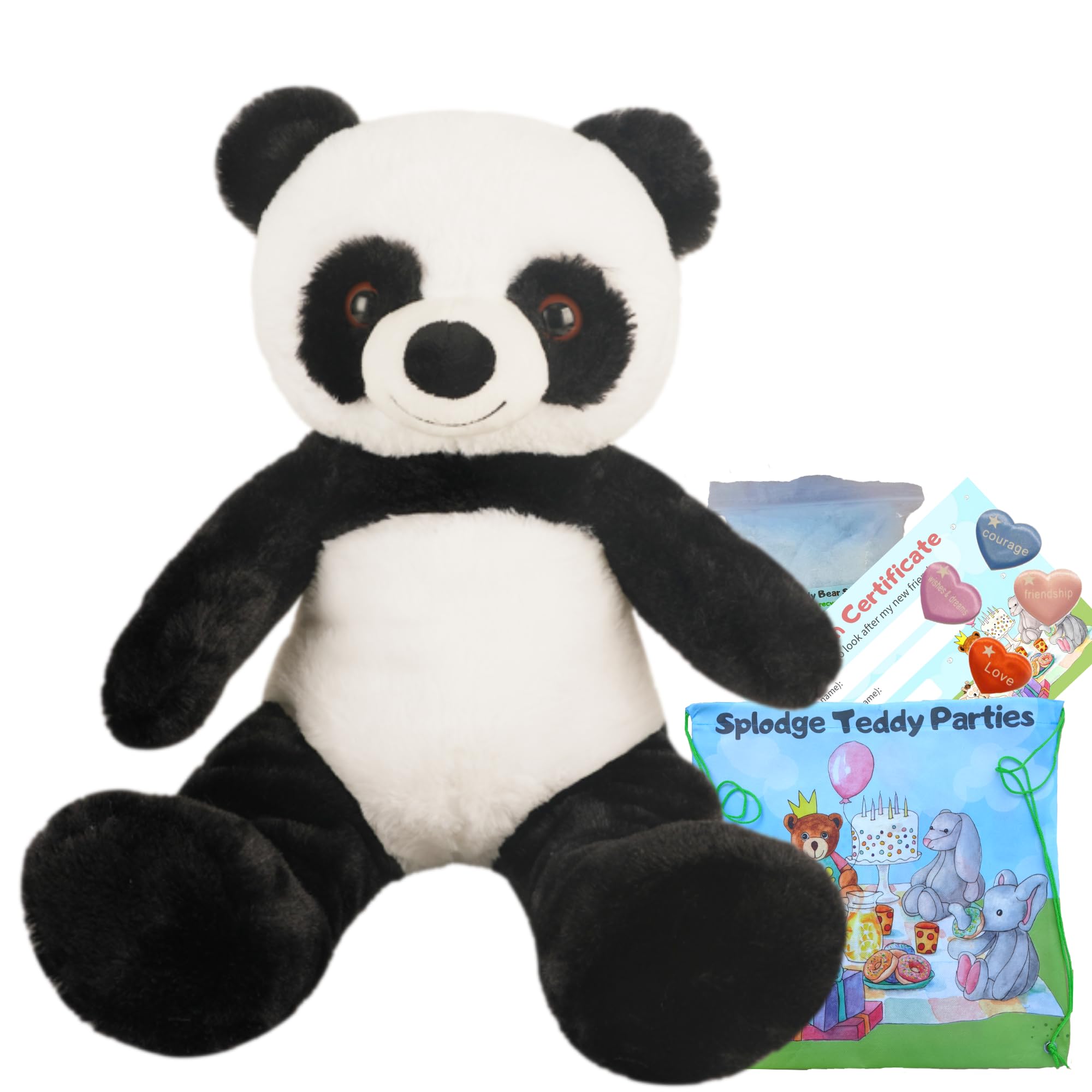 Panda Teddy Bear - Build your own Teddy Bear Making Kit - 16"/40cm - no sew - Plush soft toy gift for boys and girls
