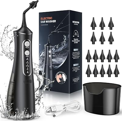 AFDEAL Electric Ear Wax Removal Kit 4 Modes 16 Tips USB Charging