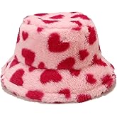 Dirholl Women's Winter Faux Fur Fuzzy Warm Bucket Hat