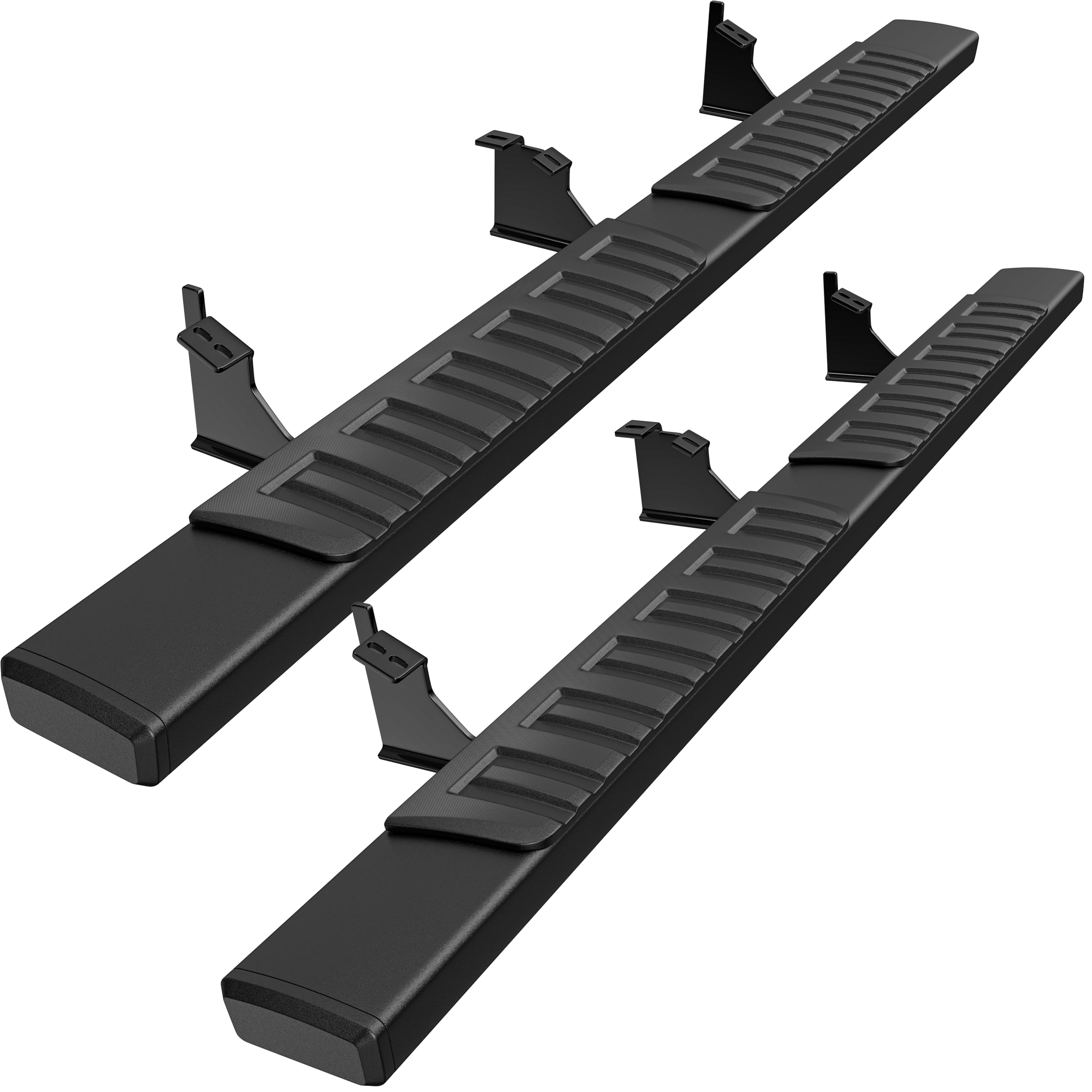 Photo 1 of KUIPERAUTO 6 inches Running Boards Side Steps Nerf Bars Compatible for 2005-2024 Toyota Tacoma Double Cab OEM Style (Aluminum Black)