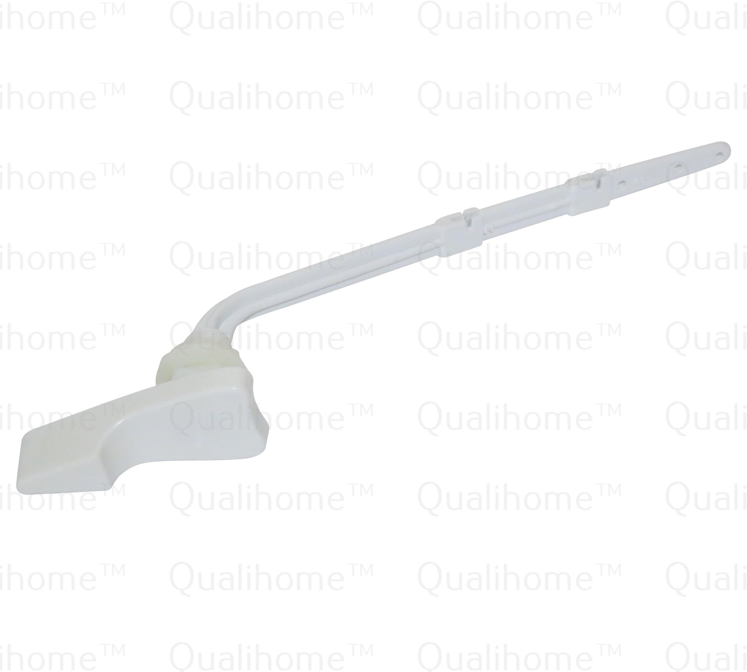 QualihomeToilet Tank Flush Lever Replacement for American Standard (28 Degree Angle Arm, White)