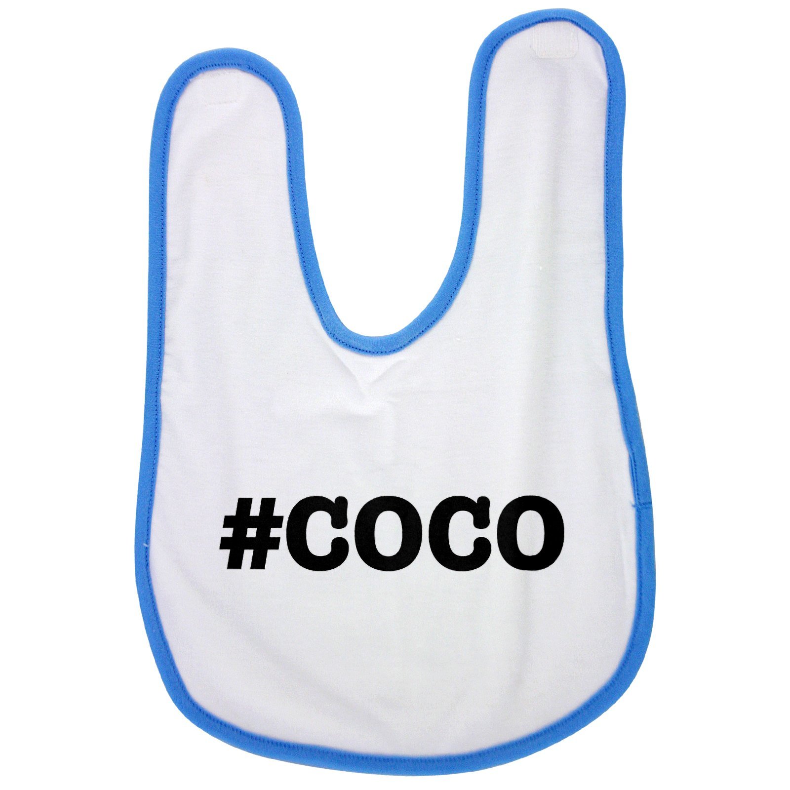 nicknames COCO nickname Hashtag baby bib in blue, Baby boy bibs, dribble bibs, cool baby boy bibs, best baby bibs, best bibs, best dribble bibs, best baby bibs for drooling, cute baby bibs, cute bab