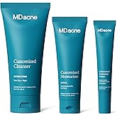 MDacne 3 Step Retinol Acne Kit – 0.25% Retinol Cream, Salicylic Acid Cleanser, Niacinamide Moisturizer – Plant-Based Kit for Hormonal Acne, Blemishes, Wrinkles – 30 Day Complete Care