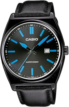 Casio Casio Collection MTP-1343L-1B2EF - Reloj analógico de Cuarzo para Hombre, Correa de Cuero Color Negro