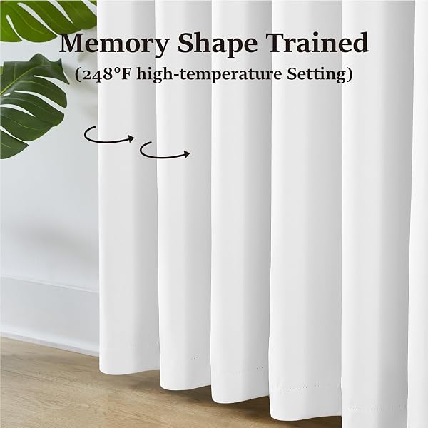 KANGBANG WHITE PINCH PLEAT CURTAINS 96 INCHES LONG FOR LIVING ROOM, LIGHT BLOCKING THERMAL SOLID PLEATED CURTAIN PANELS WITH HOOKS FOR BABY’S CRIB DORM, SOFT & VERTICAL HOME DECOR, W40XL96,2 PCS