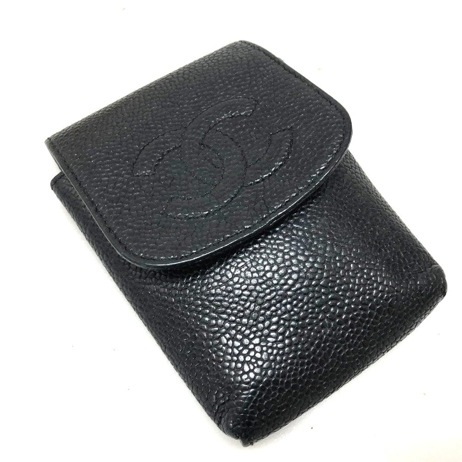 在庫限り シャネル Chanel A Cc ココマーク ポーチ タバコケース シガレットケース キャビアスキン レディース 中古 B07dx1nfmk Hermescolleges Ca