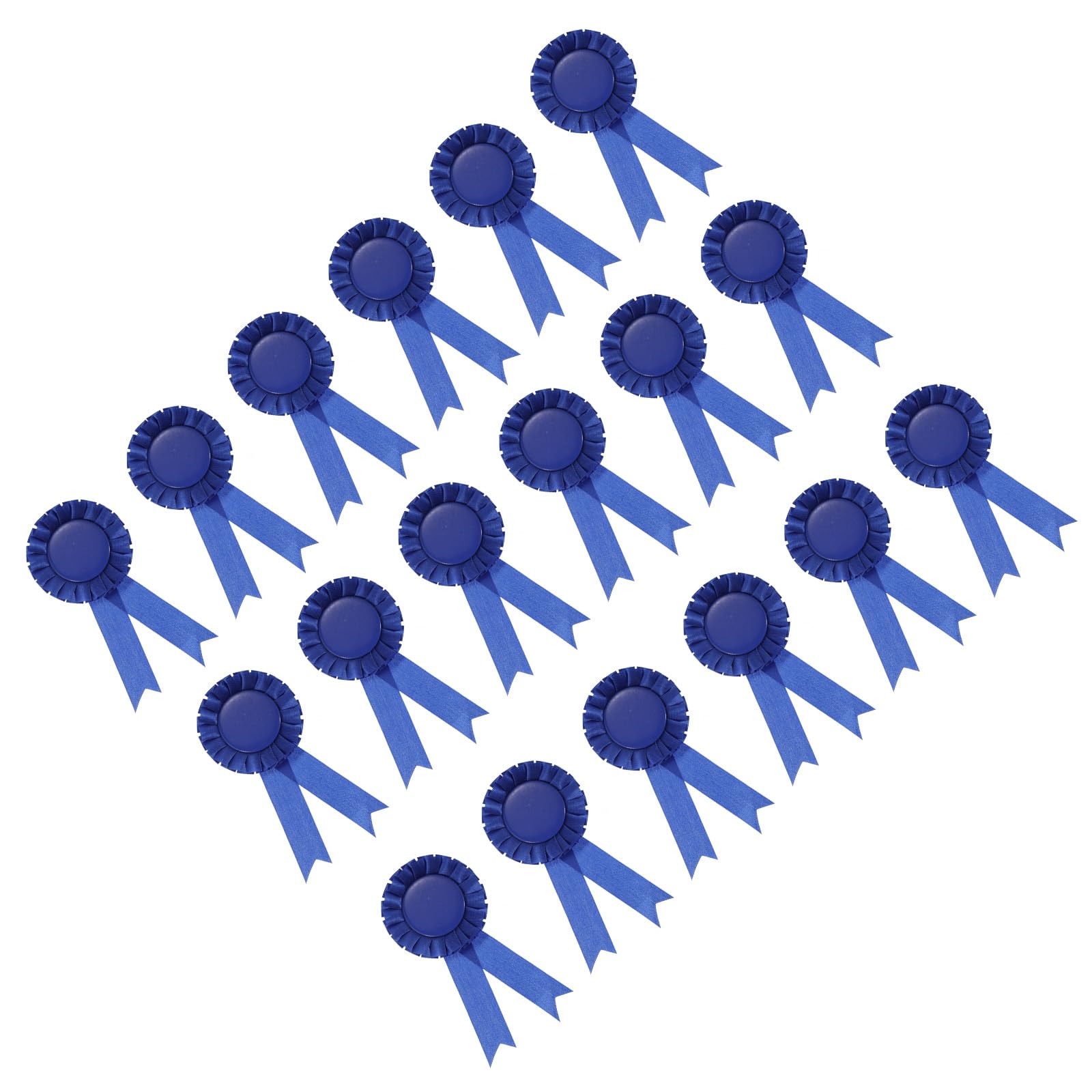 YOKIVE 18 Pcs Blank Award Ribbon, Winner Ribbons with Pin | Recognition Ribbon Great for Home Study Wedding, Competition, Blue