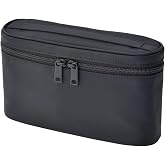 MUJI 02869076 Nylon Pouch with Handle, Thin, Black, Approx. 4.9 x 8.1 x 2.4 inches (12.5 x 20.5 x 6 cm)