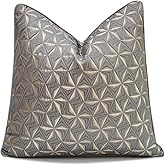 1pc polyester luxury contemporary pillow cover, abstract texture geometric lines, gray stars snowflakes and single-sided high-precision jacquard, hidden zipper, room decoration 20 x 20 inches