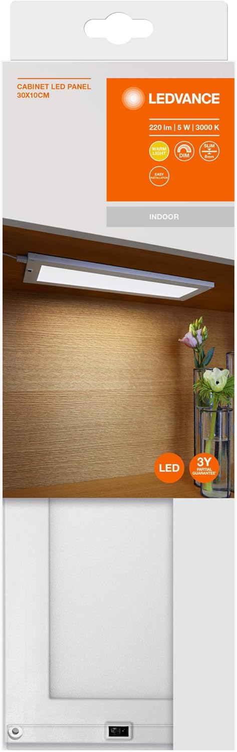 Battery powered luminaire LED: for cabinet undersides Cabinet LED Panel / 5 W, 220…240 V, beam angle: 110°, Warm White - Image 5