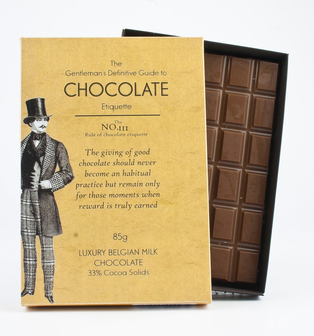 Funny Birthday Boxed Chocolate Gift Thank You Card Silly Pesents for Men Boyfriend Husband Gentlemans Etiquette Oncocoa 100 Gram Belgian Chocolate Greeting for Him GTQ110