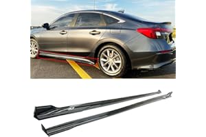SYON AUTO FITS 2022-2024 Honda Civic Glossy Black Sport Side Skirt ADD-ON Extension KIT