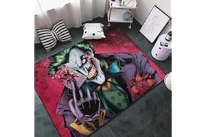 MIOOLKT Joker Area Rug Super Soft Floor Mat for Bedroom Living Room, Fluffy Carpet for for Room Kids Room Baby Room Dorm Nursery, Big Rug Anti-Slip Home Floor Carpet