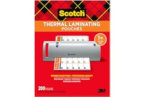 Scotch Thermal Laminating Pouches, 200 Count, 3 mil., Laminate Homemade Ornaments, Christmas Banners and Gift Tags, Holiday S