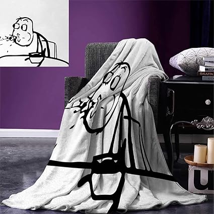 Amazon Com Humor Throw Blanket Weird Guy Meme Face Character