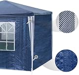 Panana 3x3m Waterproof Garden Gazebo Party Tent with 4 Sides - Blue view 5