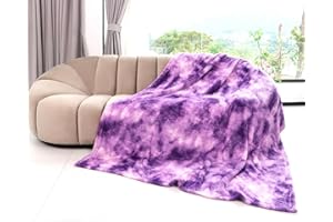 obinsm Fleece Blankets Purple Soft Blanket Fuzzy Throw Blankets for Bed