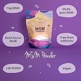 Vegavero Pure MSM Powder 1 kg Organic Sulphur Vegan Lab Tested view 4