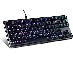 Tecware Phantom L, Low Profile Mechanical Keyboard, RGB LED, Outemu Blue Switch…