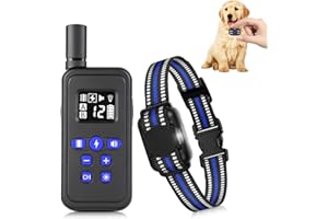 FASHILEAD Ultra-Small Dog Bark Collar with Remote, Ultra-Thin & Light Shock Collar for Small Dogs 5-15lbs & Medium Large Dogs, 2000ft Range, Waterproof, Rechargeable (Black)