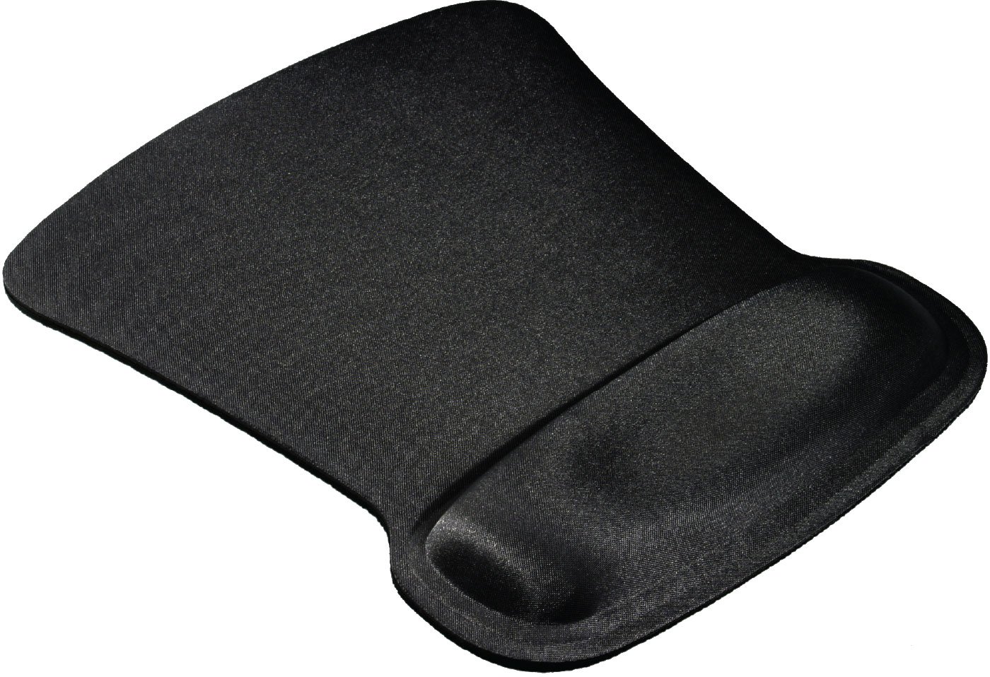 ALLSOP Mousepad with Square Gel Wrist Support And Non-Slip Backing - Black