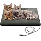 PETNF Outdoor Pet Heating Pad for Cats House Safe Electric Cat Warming Pad Waterproof Heated Cat House for Outside Feral Animal Outdoor Heat Dog Bed Mat 20"X16"