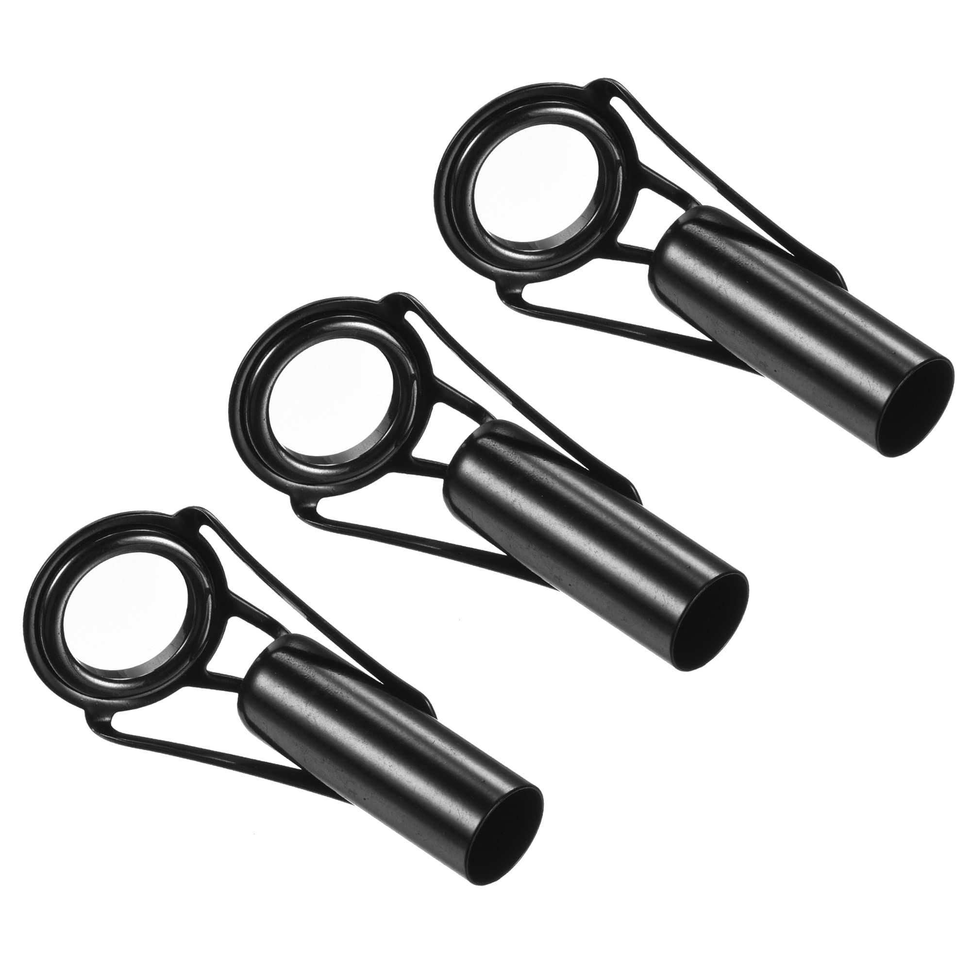 PATIKIL 8.5mm Tube Dia Fishing Rod Tips Repair Kit, 3pcs Stainless Steel Black Guide Ring for Saltwater Freshwater Fishing