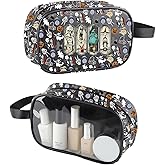 TGBJE Horror Movie Fans Gifts Jack and Sally Clear Cosmetic Bag Spooky Season Gift Zero Inspired Makeup Pouch (Bl Nightmare)