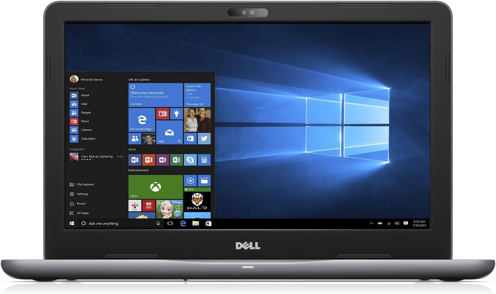 Dell i5567-5734GRY-PUS 15.6in Traditional Laptop Matte Gray IMR, (Non Touch HD) (Renewed)