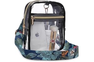 Bunnychill Clear Bag Stadium Approved, Women Clear Crossbody Purse Bag, Clear Stadium Bags for Sporting Events, Concerts