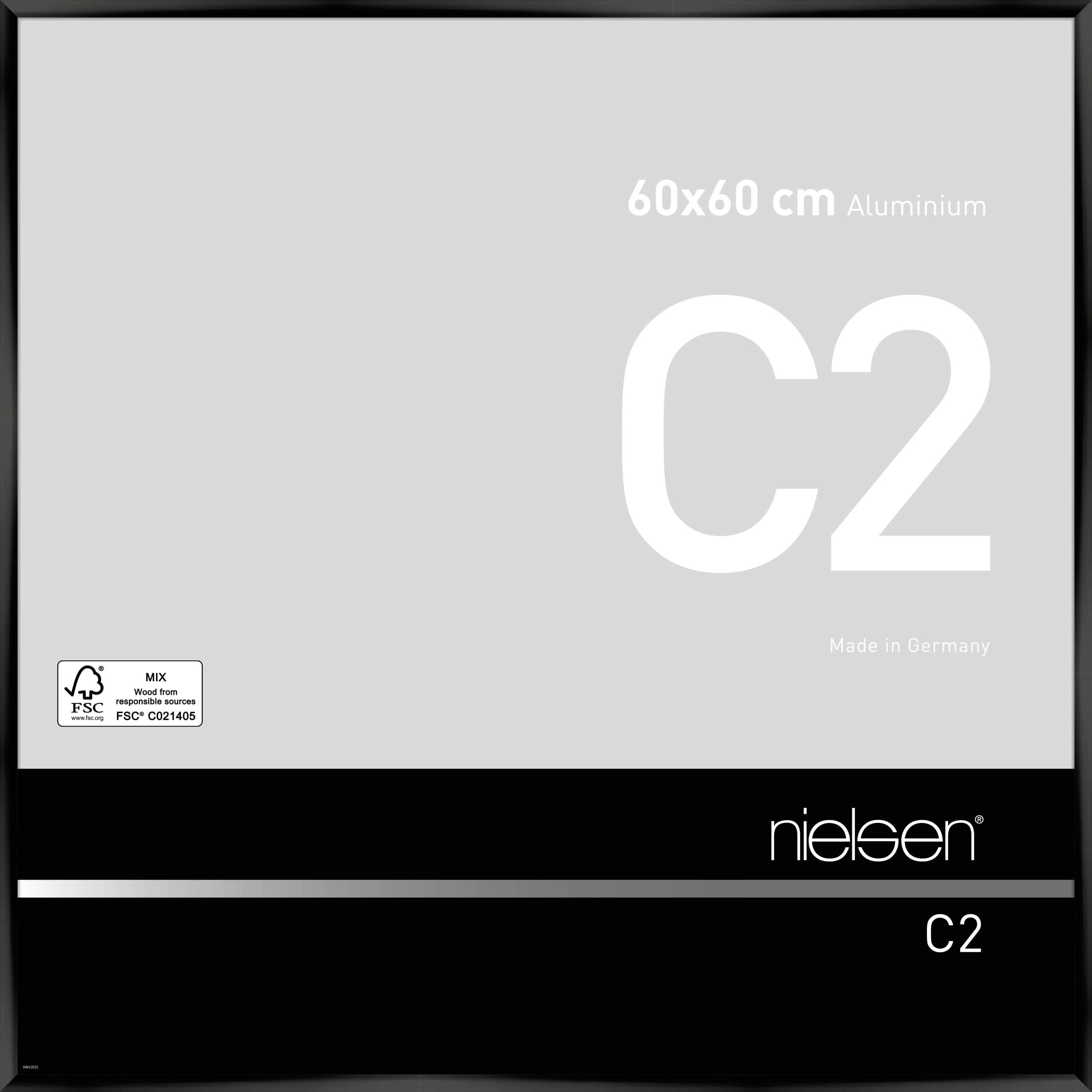 Nielsen Aluminium frame Anodized C2 60x60 cm Glossy Black