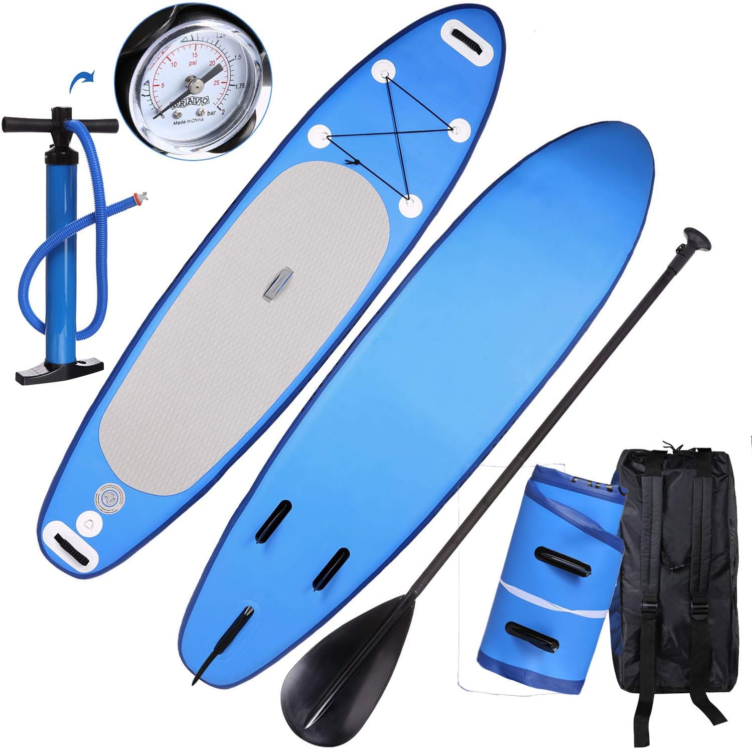 Eloklem Aufblasbares Surfboard Stand Up Paddle Board AllroundBoard 303
