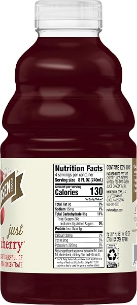 R.W. KNUDSEN JUST TART CHERRY JUICE, 32 FL OZ (PACK OF 1)