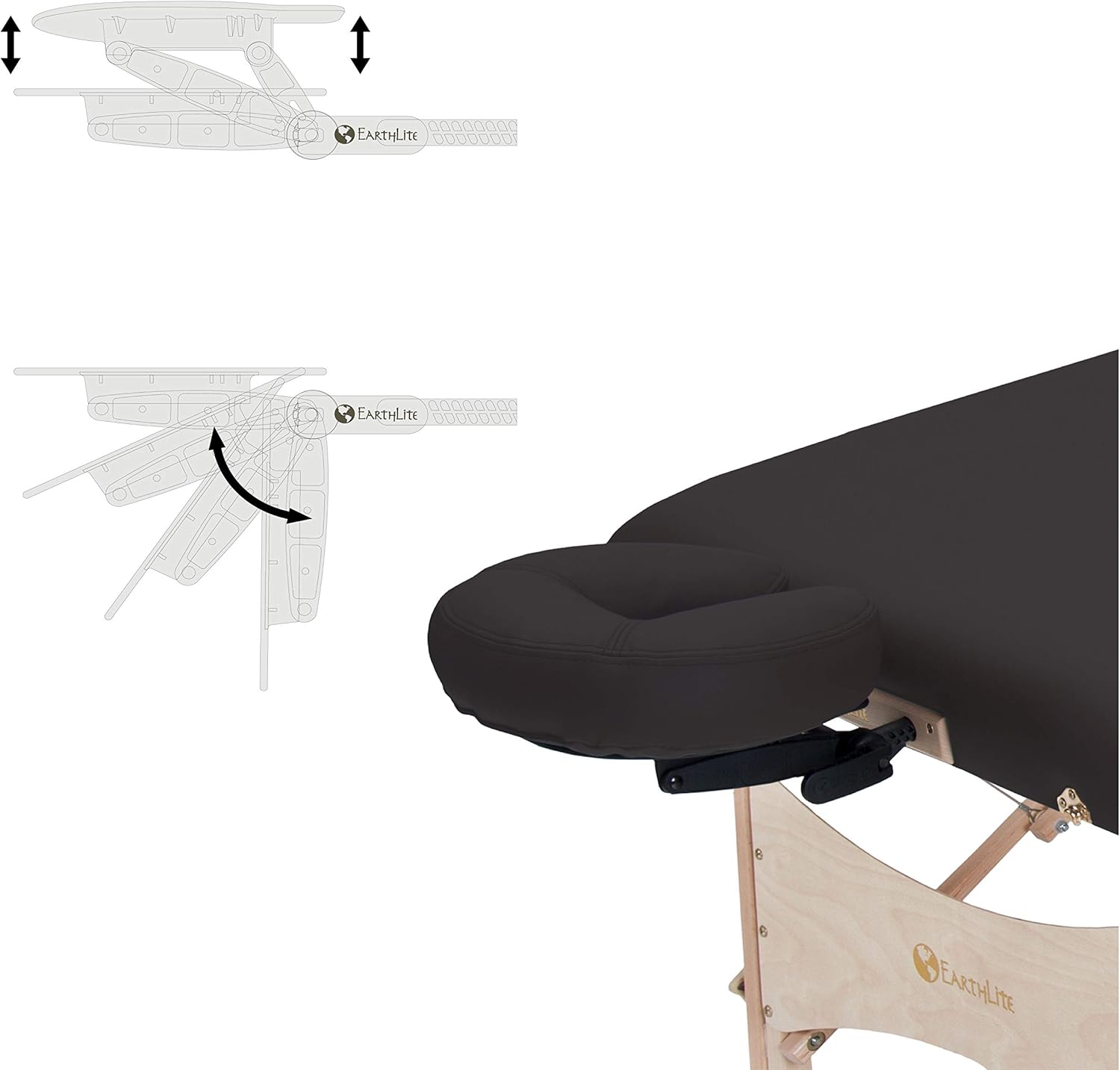 EARTHLITE Portable Massage Table HARMONY DX – Eco-Friendly Design, Hard Maple, Superior Comfort, Deluxe Adjustable Face Cradle, Heavy-Duty Carry Case (30" x 73"): Sports & Outdoors