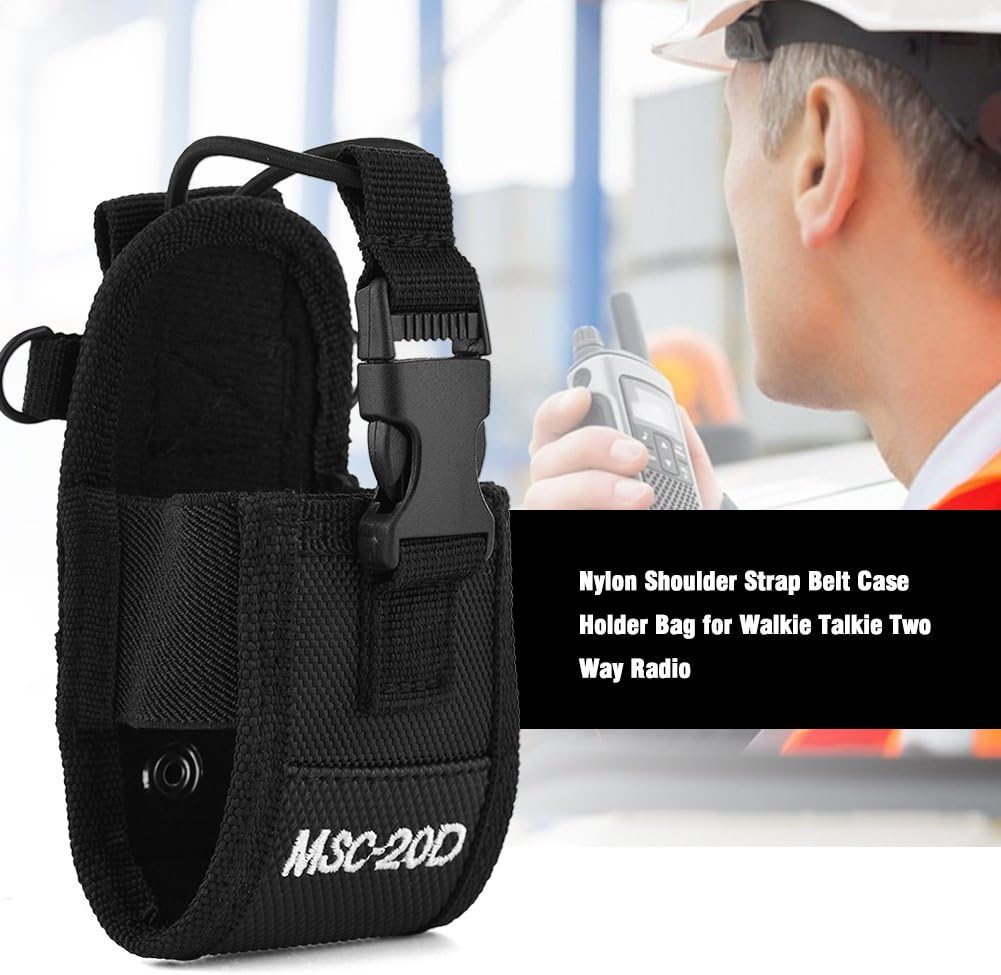 Bewinner Holder Bag for Radfor iOS Portable Radio Case Holder for Outdoor Sports Nylon Shoulder Strap Belt Case Holder Bag Pouch for Walkie Talkie 2-Way Radio Holster - Image 5