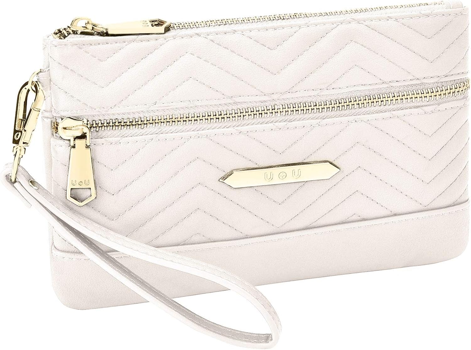 Double Zipper Womens Large Wristlet U+U Phone Wallet Ladies Glitter