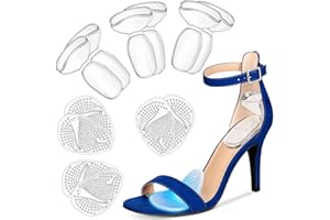 ONUEMP Heel Cushion Inserts and Metatarsal Pads for Women, 3 Pairs Heel Grips and 3 Pairs Ball of Foot Cushions, Silicone Shoe Pads Insoles for High Heels, Blister Prevention for Too Big Shoes