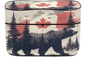 Darisoco Canadian Bear Propane Gas Tank Cover for Camper Polyester Waterproof Cover Reliable Zipper Replacement Covers for RV
