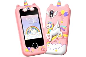 GOFUNLY Kids Smart Phone for Girls, Birthday Gifts for Kids Age 3-12, Toddler Smart Phone Learning Educational Toy Pretend Play Phones with Educational Games