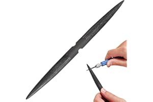 DOITOOL 8 Inch Wax File, Double-Ended Carving Wax Files, Flat and Half Round File, Needle File for Metal, Wood, Jewelry Carvi