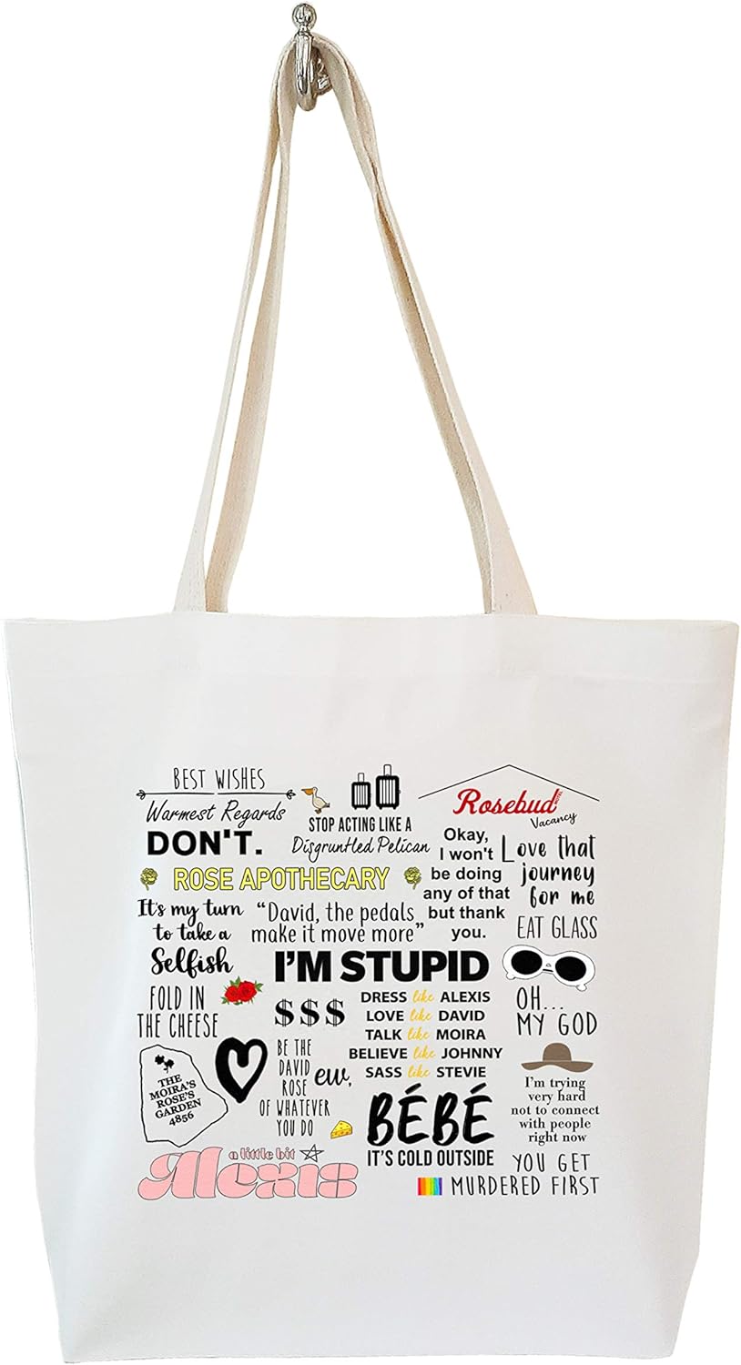 Amazon Com Why Z I M Stupid Eat Glass Tv Quotes Calico Tote Bag Gifts Natural Cream Medium Clothing