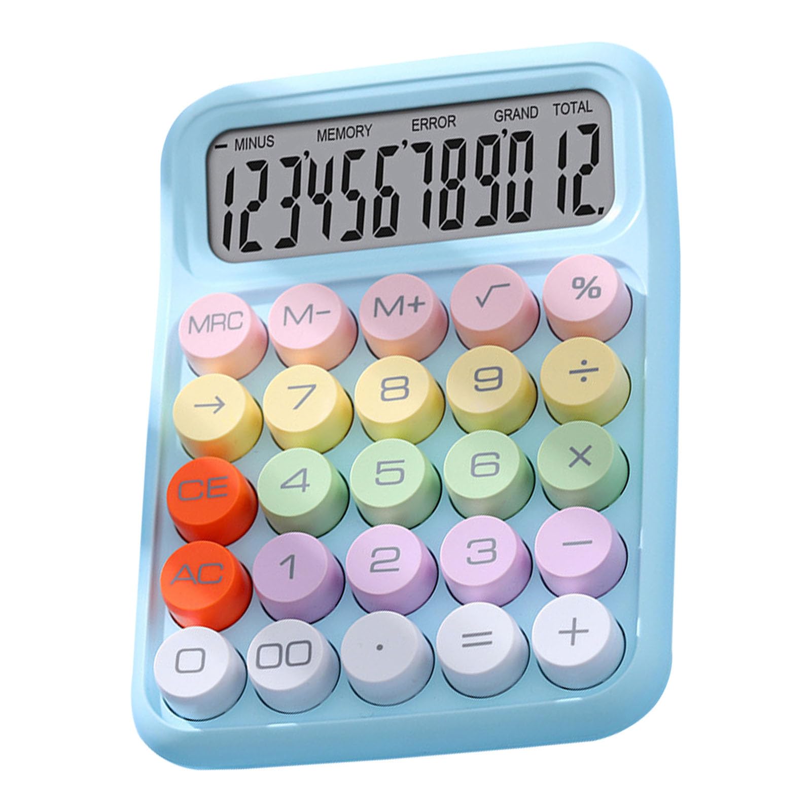Colorful Electronic Calculator, Spill Resistant Classroom Calculator for Home (Sky Blue)