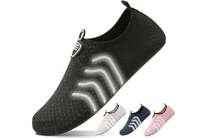 CAOARA Water Shoes with Reflective, Beach Swim Shoes Lightweight Barefoot Aqua Quick Dry Breathable Swim for Women Men Surfin