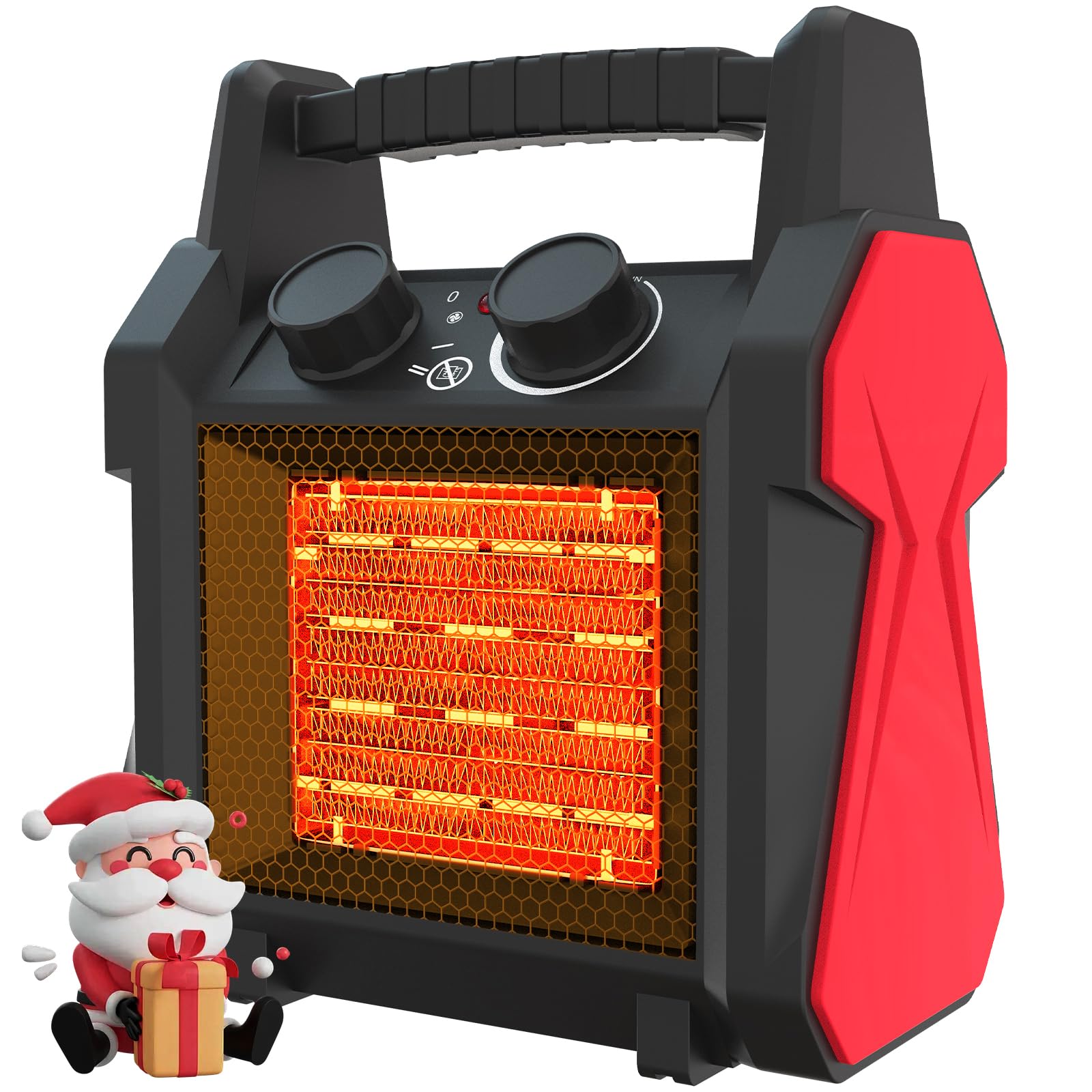 Photo 1 of AgiiMan Outdoor Heater for Patio, 1500W Portable Electric Heater with Tip-Over & Overheat Protection, Space Heaters with 3 Heating Modes and Quiet Fan for Garage, Greenhouse, Indoor Outdoor Safe Use