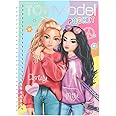 Depesche TOPModel 13166 Pocket Practical Size with 120 Pages for Designing Sets, Coloring Book with Sticker Sheet and Spiral Binding, Multicoloured, 1 Piece