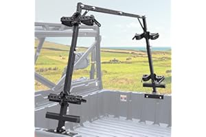 StarknightMT UTV Gun Mount - Sporting Clays SXS Gun Rack Compatible with Polaris Ranger General Pioneer Golf Cart SXS Quick Draw 4 Cargo Bed Gun Holders