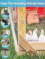 TOYPOPOR Chicken Wire Netting 40cm x 5m Galvanized Garden Fence Hex Mesh view 2